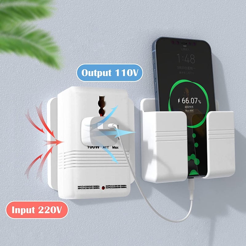 Singway@ Voltage Power Transformer Converter Adapter from 110V to 220V or from 220V to 110V International Standard 2 Prong (SW-S12-100W) - Image 4